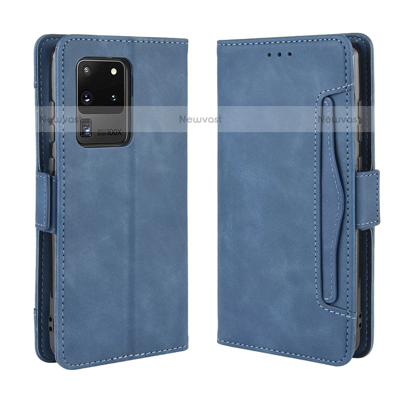 Leather Case Stands Flip Cover Holder BY3 for Samsung Galaxy S20 Ultra