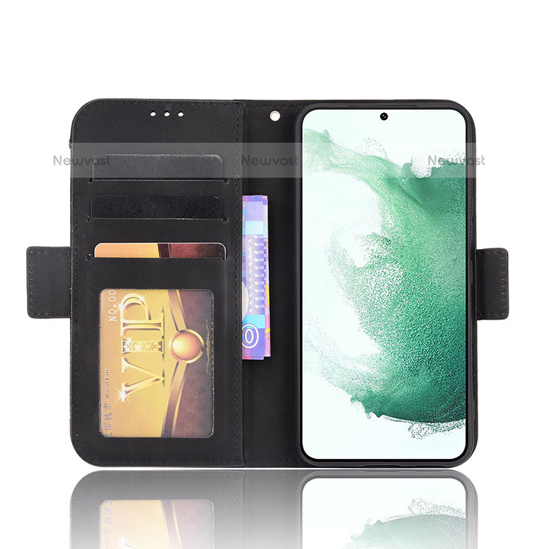 Leather Case Stands Flip Cover Holder BY3 for Samsung Galaxy S22 5G