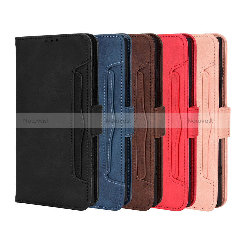 Leather Case Stands Flip Cover Holder BY3 for Samsung Galaxy S24 Ultra 5G