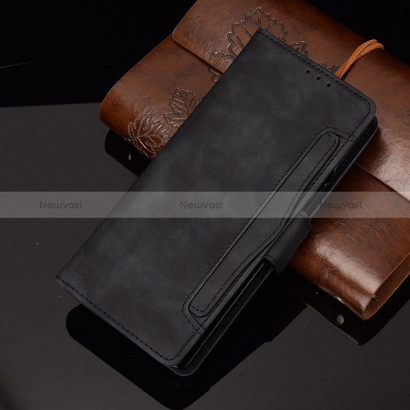 Leather Case Stands Flip Cover Holder BY3 for Samsung Galaxy Z Fold2 5G Black