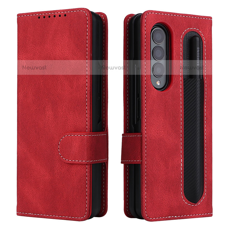 Leather Case Stands Flip Cover Holder BY3 for Samsung Galaxy Z Fold3 5G