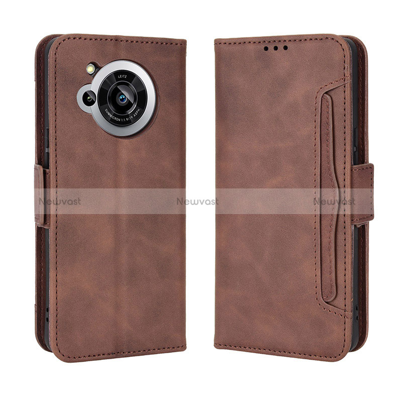 Leather Case Stands Flip Cover Holder BY3 for Sharp Aquos R7