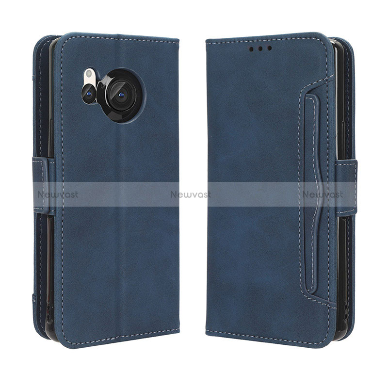 Leather Case Stands Flip Cover Holder BY3 for Sharp Aquos R8s