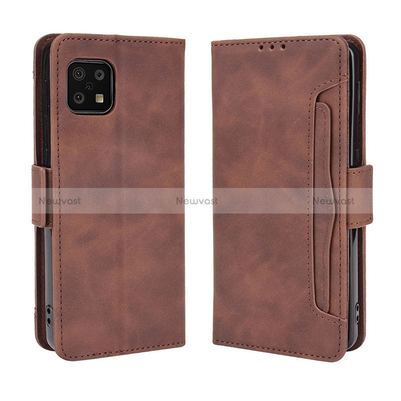 Leather Case Stands Flip Cover Holder BY3 for Sharp Aquos Sense6s