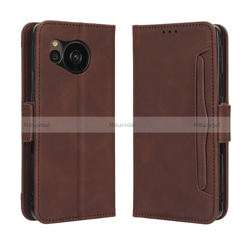 Leather Case Stands Flip Cover Holder BY3 for Sharp Aquos Sense7