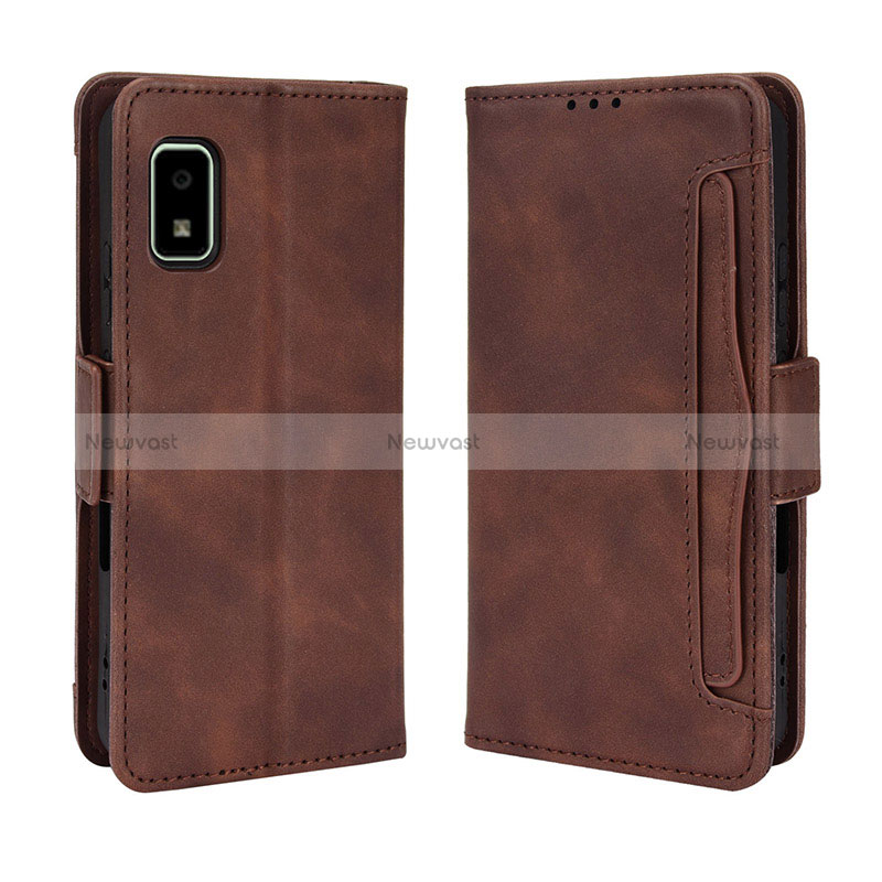 Leather Case Stands Flip Cover Holder BY3 for Sharp Aquos wish2