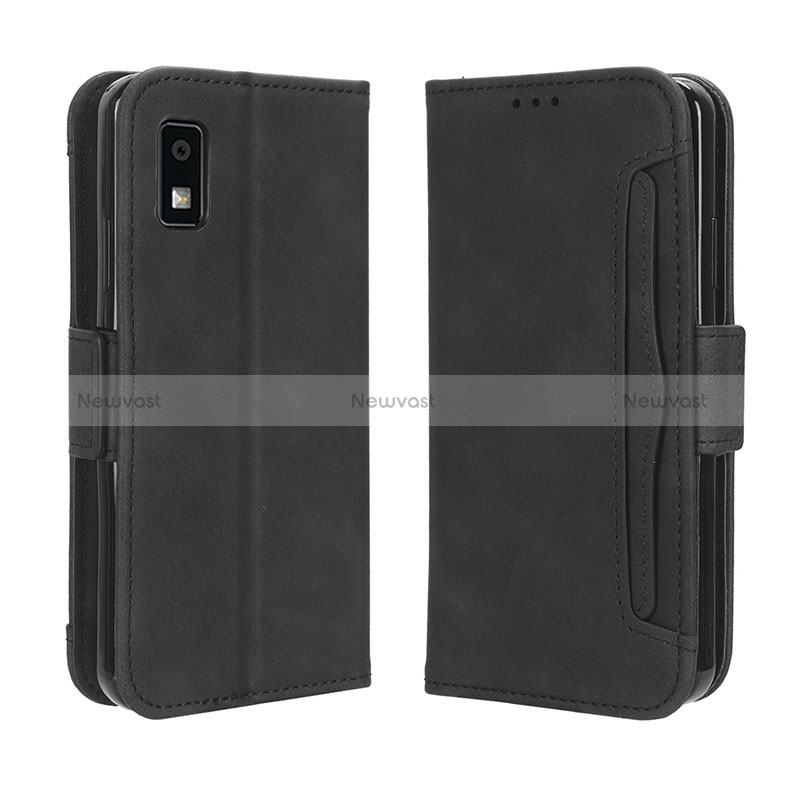 Leather Case Stands Flip Cover Holder BY3 for Sharp Aquos wish3