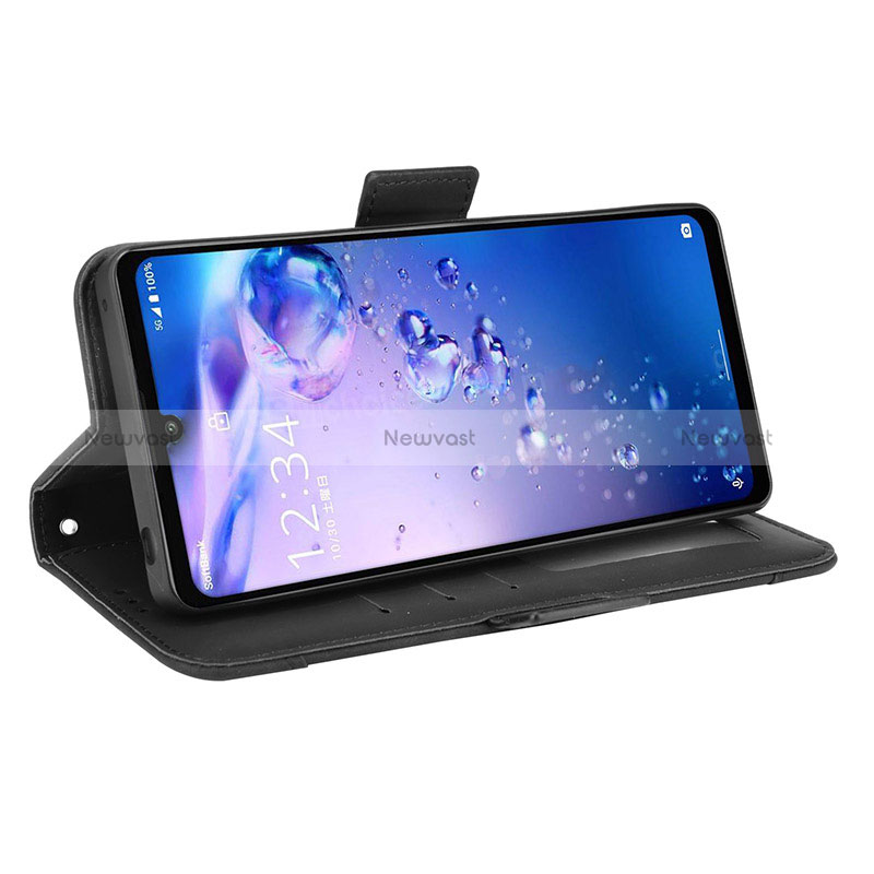 Leather Case Stands Flip Cover Holder BY3 for Sharp Aquos Zero6