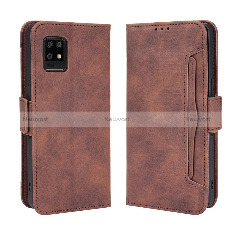 Leather Case Stands Flip Cover Holder BY3 for Sharp Aquos Zero6