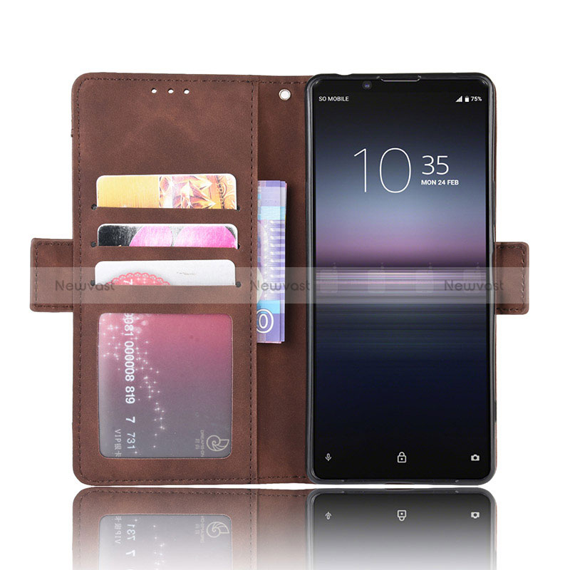 Leather Case Stands Flip Cover Holder BY3 for Sony Xperia 1 II