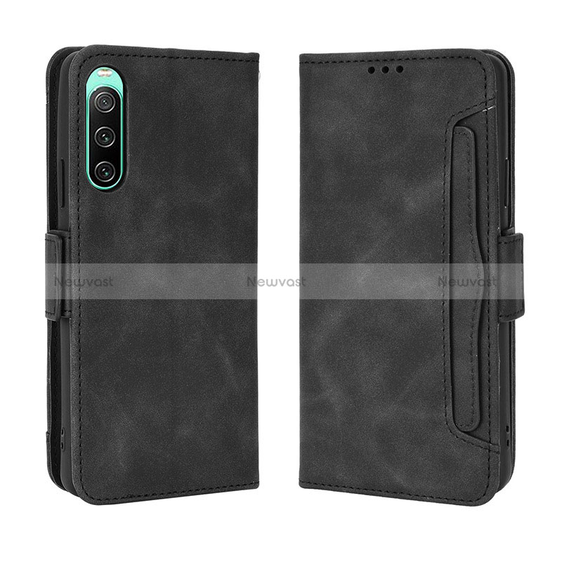 Leather Case Stands Flip Cover Holder BY3 for Sony Xperia 10 IV SO-52C