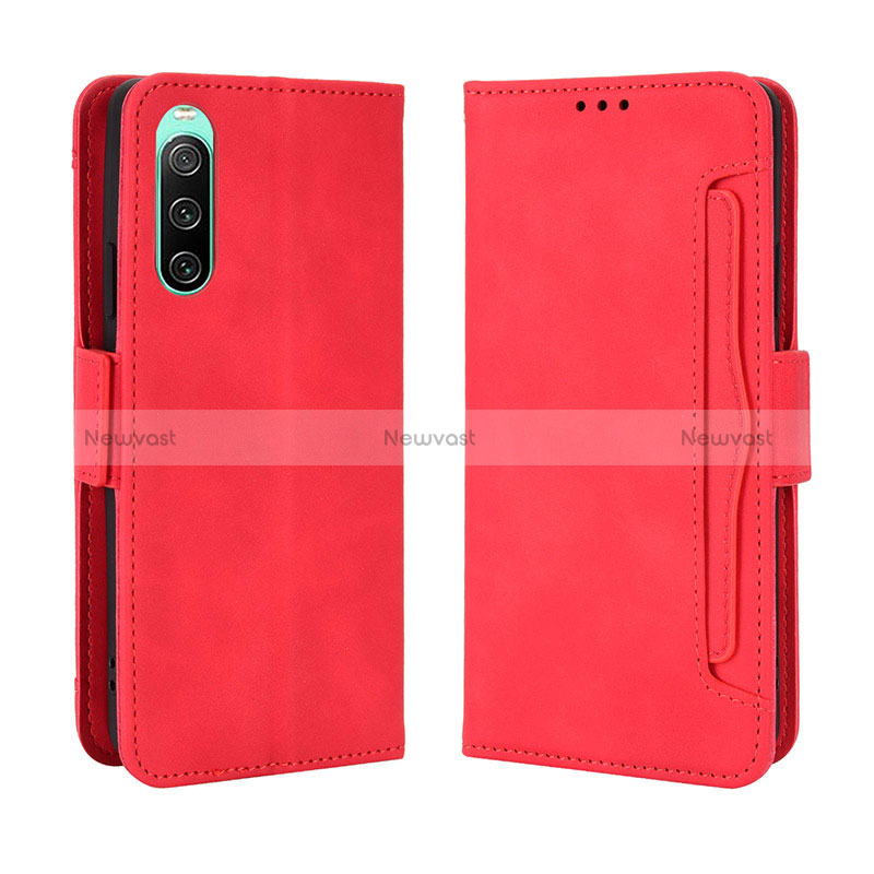 Leather Case Stands Flip Cover Holder BY3 for Sony Xperia 10 IV SO-52C