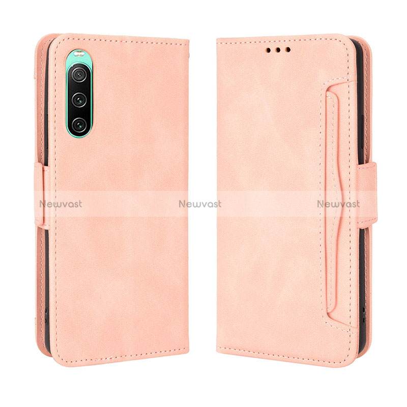 Leather Case Stands Flip Cover Holder BY3 for Sony Xperia 10 IV SO-52C