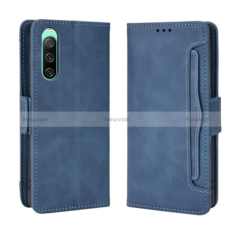 Leather Case Stands Flip Cover Holder BY3 for Sony Xperia 10 IV SO-52C