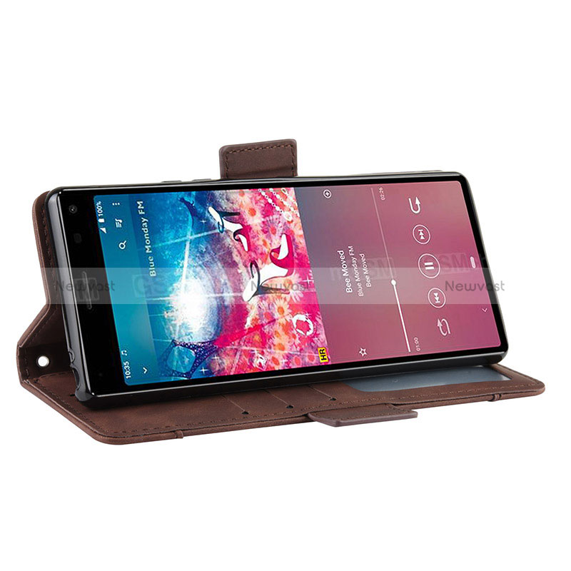 Leather Case Stands Flip Cover Holder BY3 for Sony Xperia 8