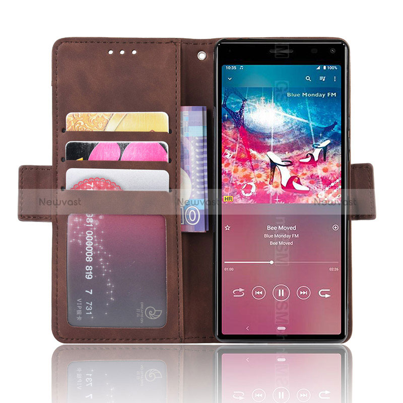 Leather Case Stands Flip Cover Holder BY3 for Sony Xperia 8 Lite