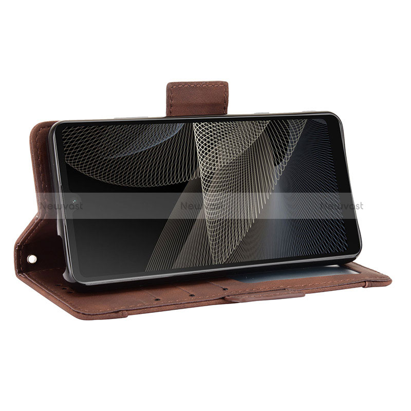 Leather Case Stands Flip Cover Holder BY3 for Sony Xperia Ace II SO-41B