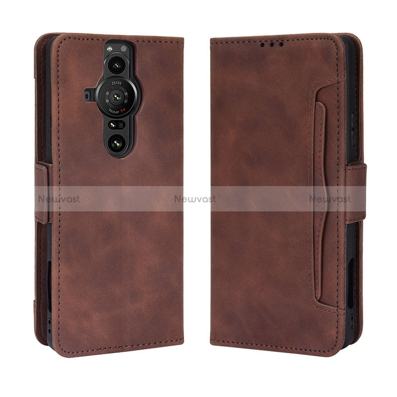 Leather Case Stands Flip Cover Holder BY3 for Sony Xperia PRO-I