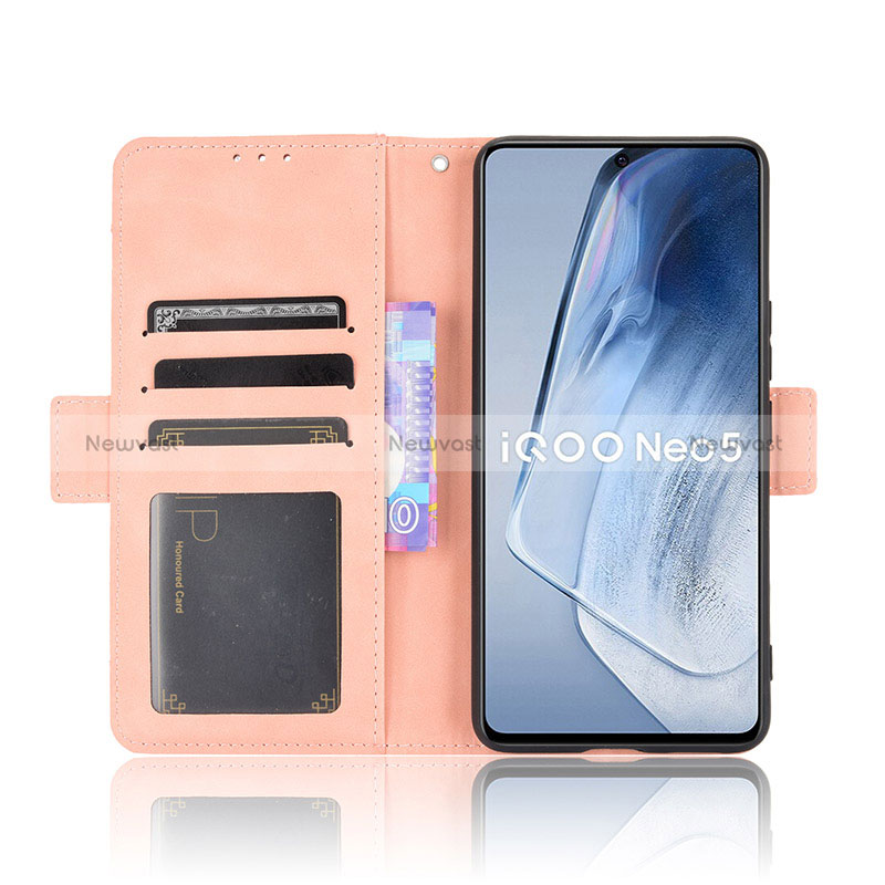 Leather Case Stands Flip Cover Holder BY3 for Vivo iQOO 7 India 5G