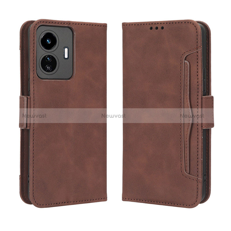 Leather Case Stands Flip Cover Holder BY3 for Vivo iQOO Z6 Lite 5G