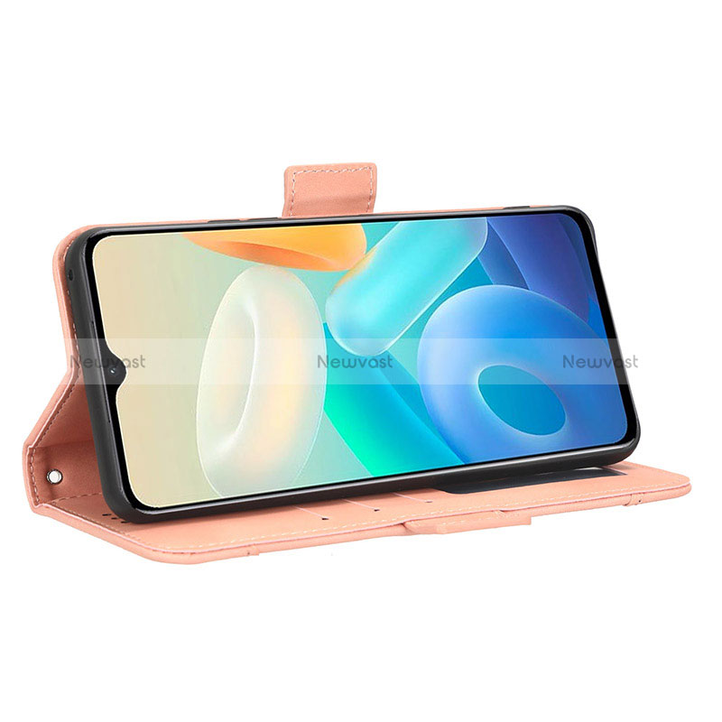 Leather Case Stands Flip Cover Holder BY3 for Vivo iQOO Z6 Lite 5G