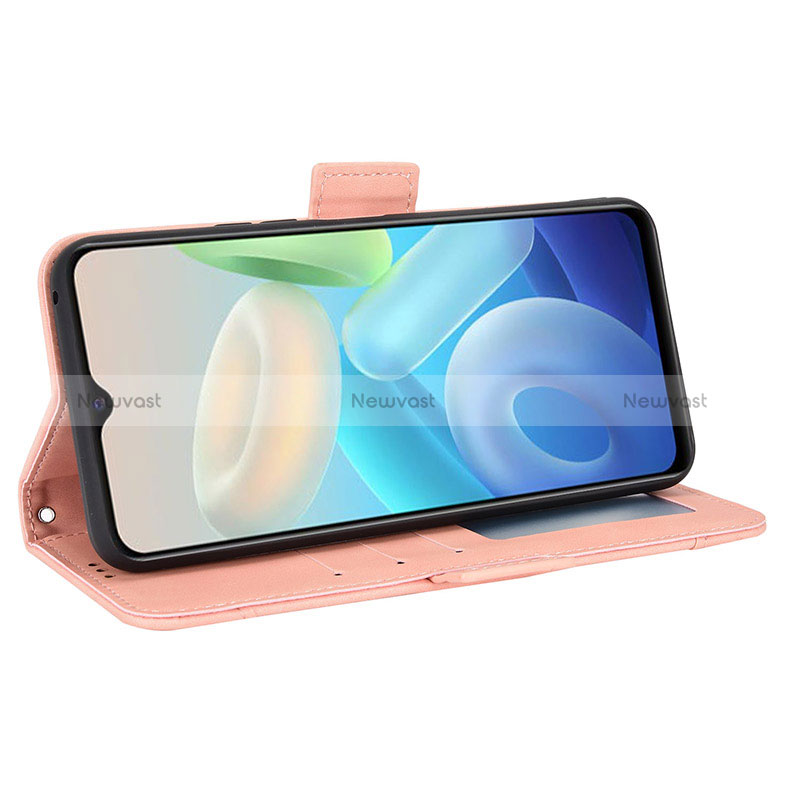 Leather Case Stands Flip Cover Holder BY3 for Vivo T1 5G India