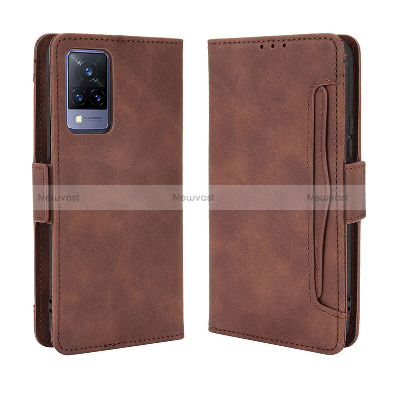 Leather Case Stands Flip Cover Holder BY3 for Vivo V21 5G