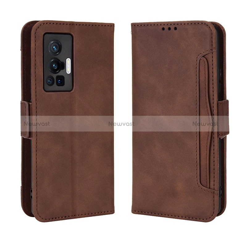 Leather Case Stands Flip Cover Holder BY3 for Vivo X70 Pro 5G