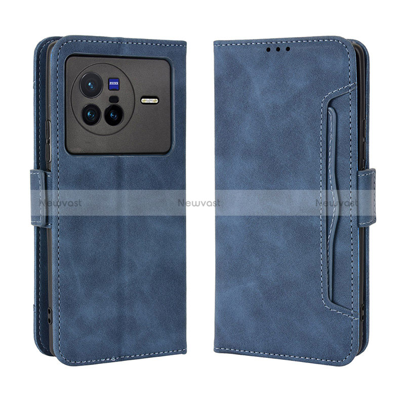Leather Case Stands Flip Cover Holder BY3 for Vivo X80 5G
