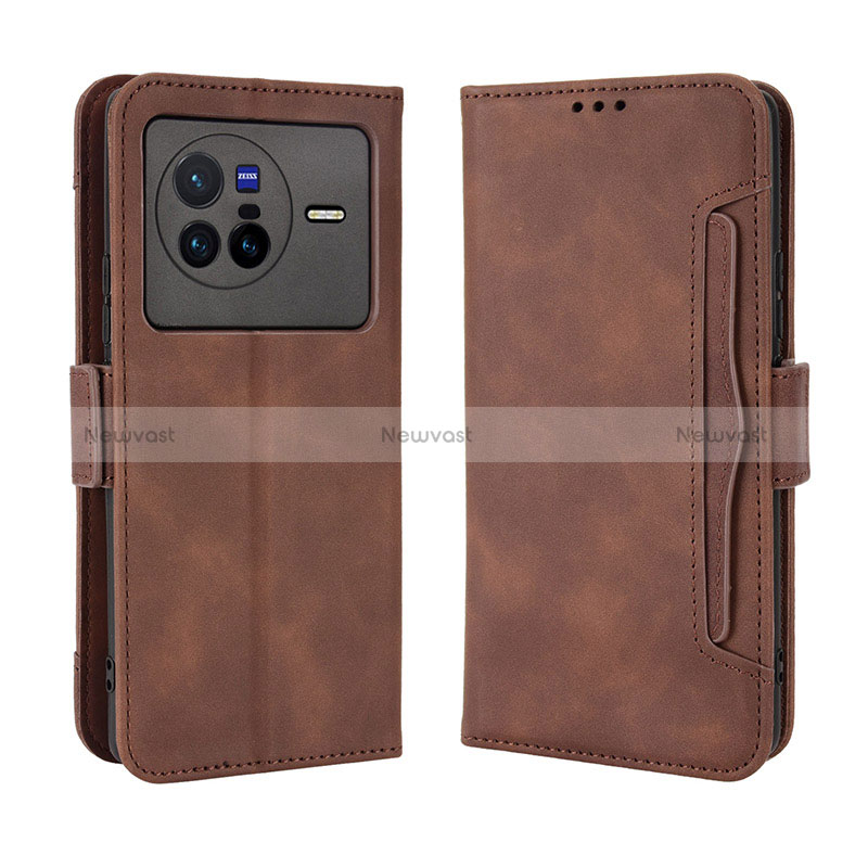 Leather Case Stands Flip Cover Holder BY3 for Vivo X80 5G