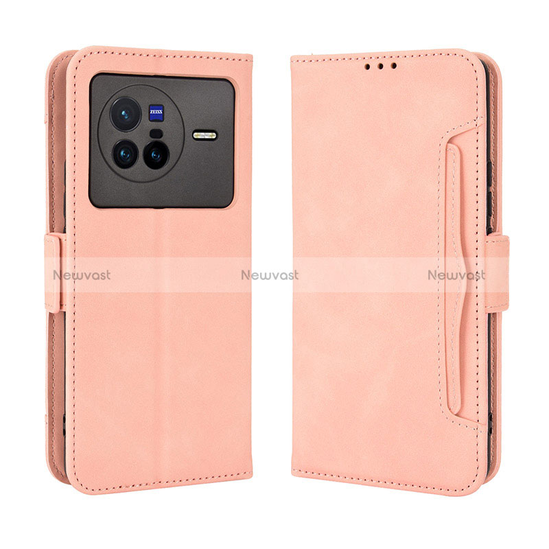 Leather Case Stands Flip Cover Holder BY3 for Vivo X80 5G