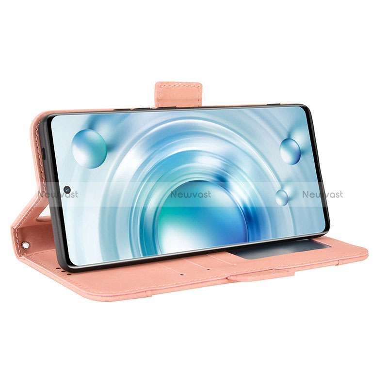 Leather Case Stands Flip Cover Holder BY3 for Vivo X80 5G