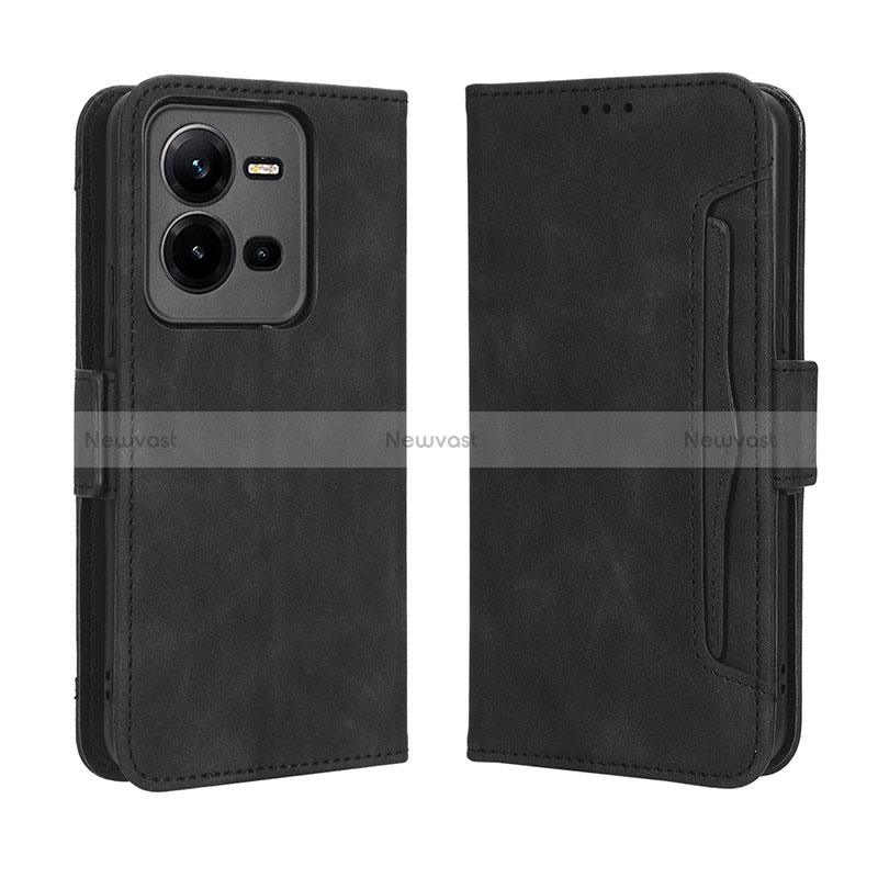 Leather Case Stands Flip Cover Holder BY3 for Vivo X80 Lite 5G