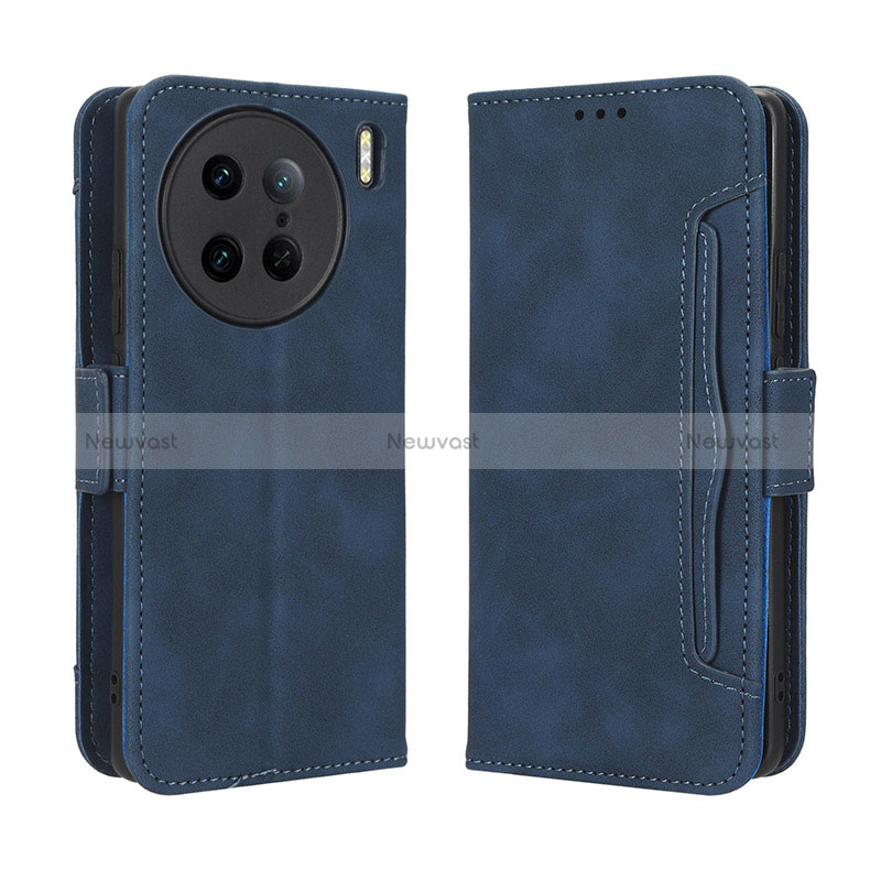 Leather Case Stands Flip Cover Holder BY3 for Vivo X90 Pro 5G