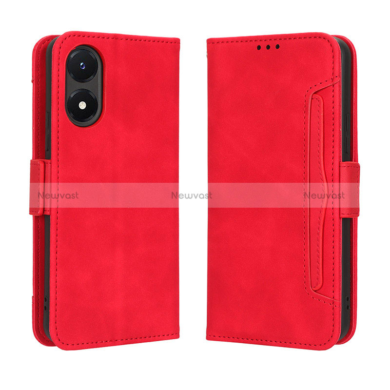 Leather Case Stands Flip Cover Holder BY3 for Vivo Y02S