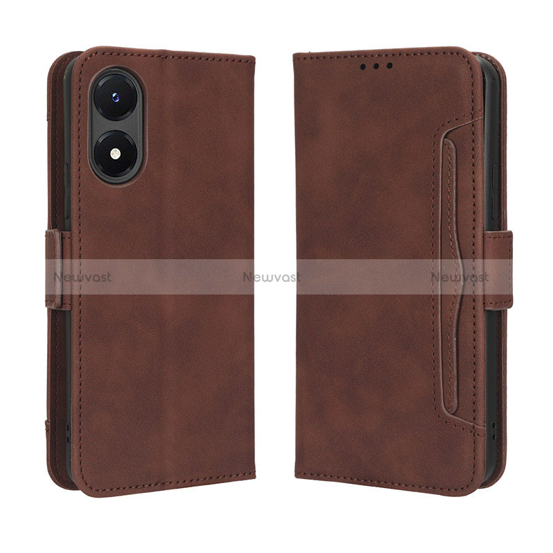 Leather Case Stands Flip Cover Holder BY3 for Vivo Y02S