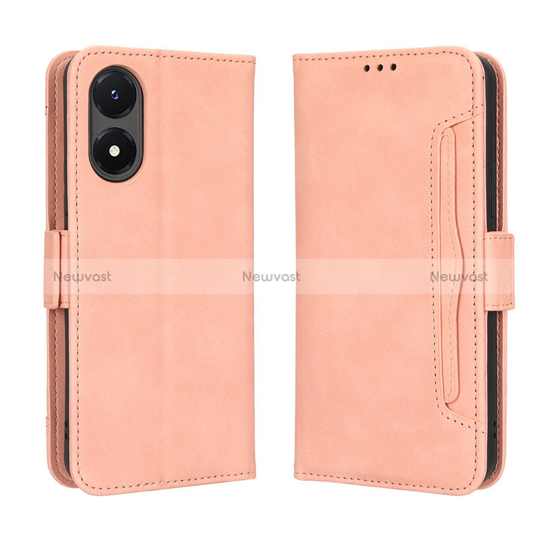 Leather Case Stands Flip Cover Holder BY3 for Vivo Y02S