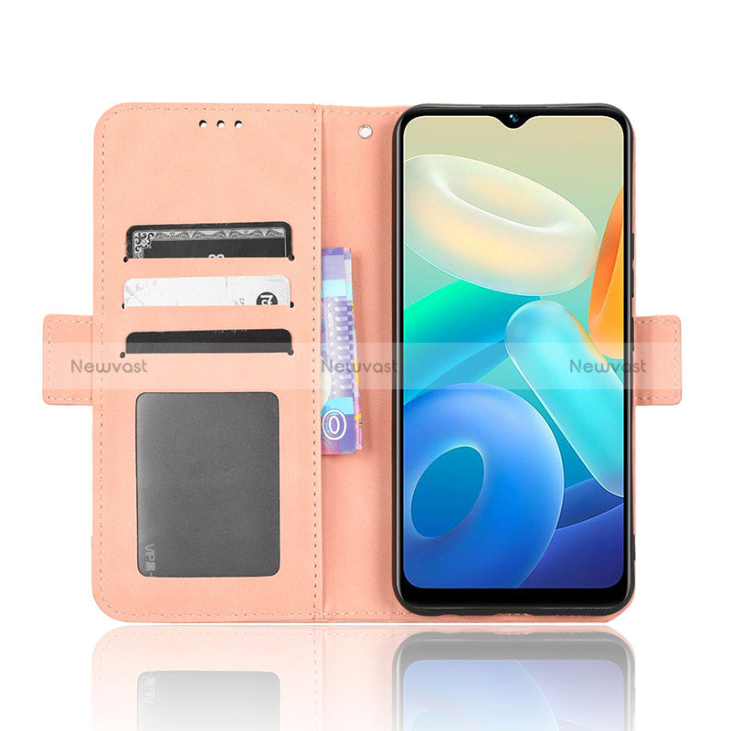 Leather Case Stands Flip Cover Holder BY3 for Vivo Y02S