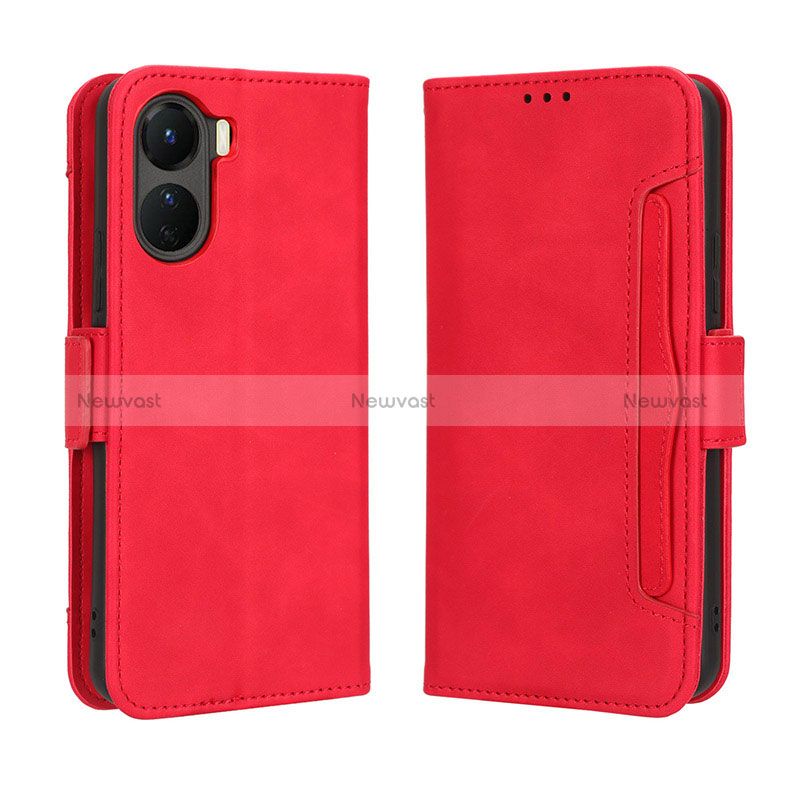 Leather Case Stands Flip Cover Holder BY3 for Vivo Y16