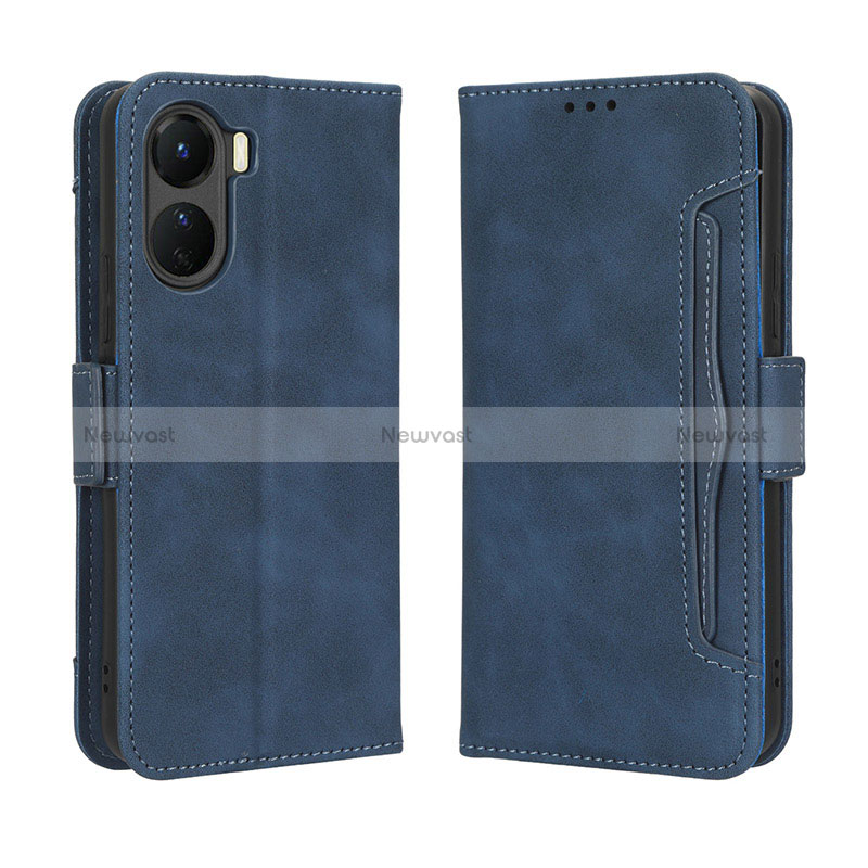 Leather Case Stands Flip Cover Holder BY3 for Vivo Y16