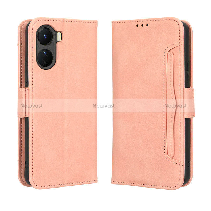 Leather Case Stands Flip Cover Holder BY3 for Vivo Y16