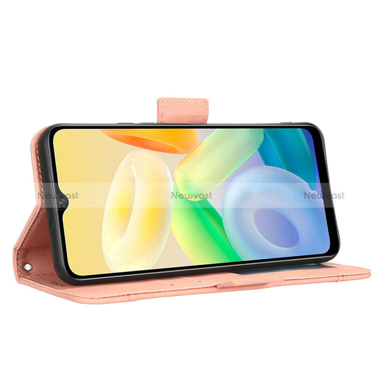 Leather Case Stands Flip Cover Holder BY3 for Vivo Y16