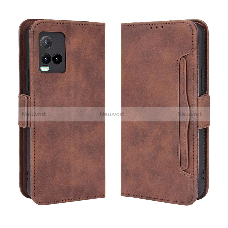 Leather Case Stands Flip Cover Holder BY3 for Vivo Y21a