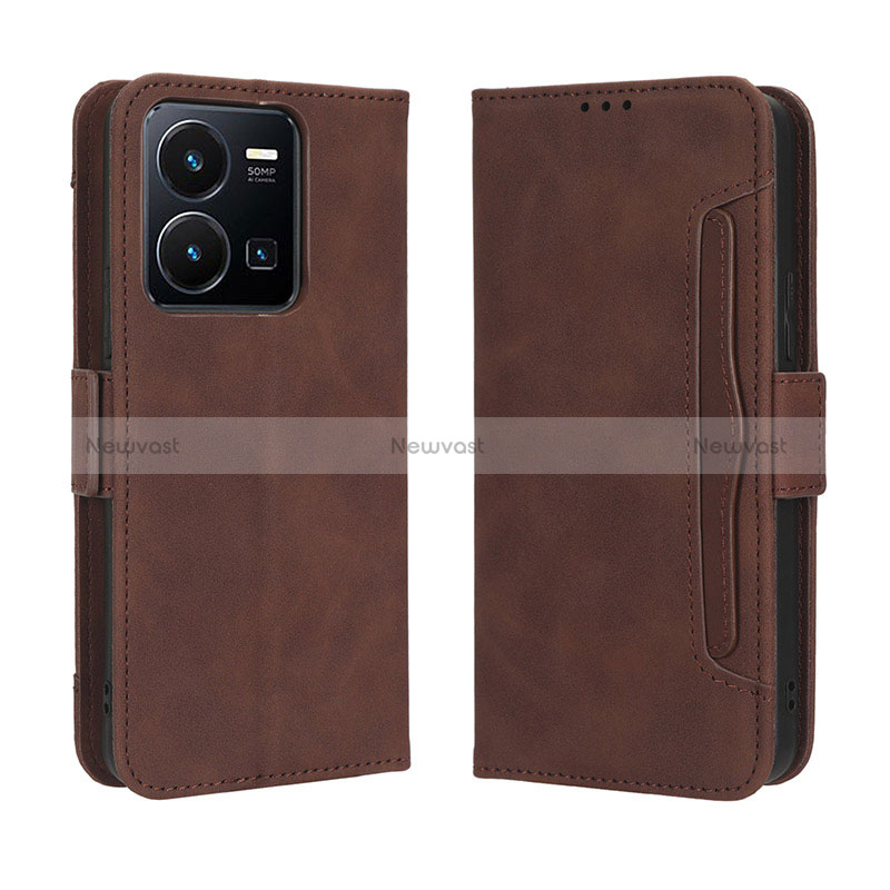 Leather Case Stands Flip Cover Holder BY3 for Vivo Y35 4G