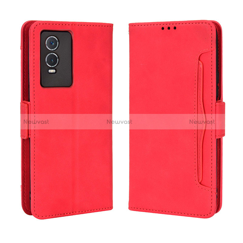 Leather Case Stands Flip Cover Holder BY3 for Vivo Y74s 5G