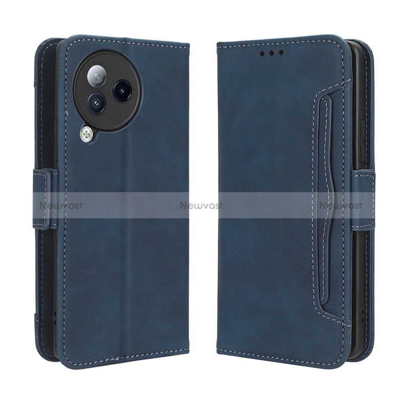 Leather Case Stands Flip Cover Holder BY3 for Xiaomi Civi 3 5G Blue