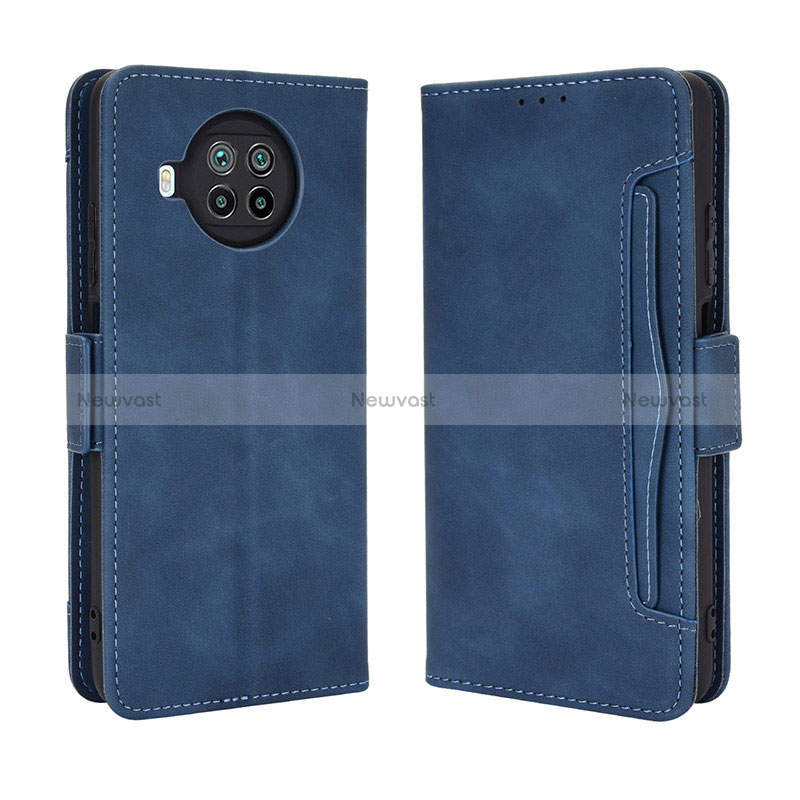 Leather Case Stands Flip Cover Holder BY3 for Xiaomi Mi 10i 5G Blue