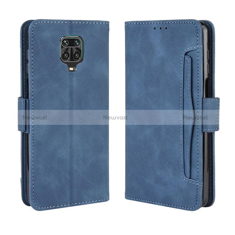 Leather Case Stands Flip Cover Holder BY3 for Xiaomi Poco M2 Pro Blue