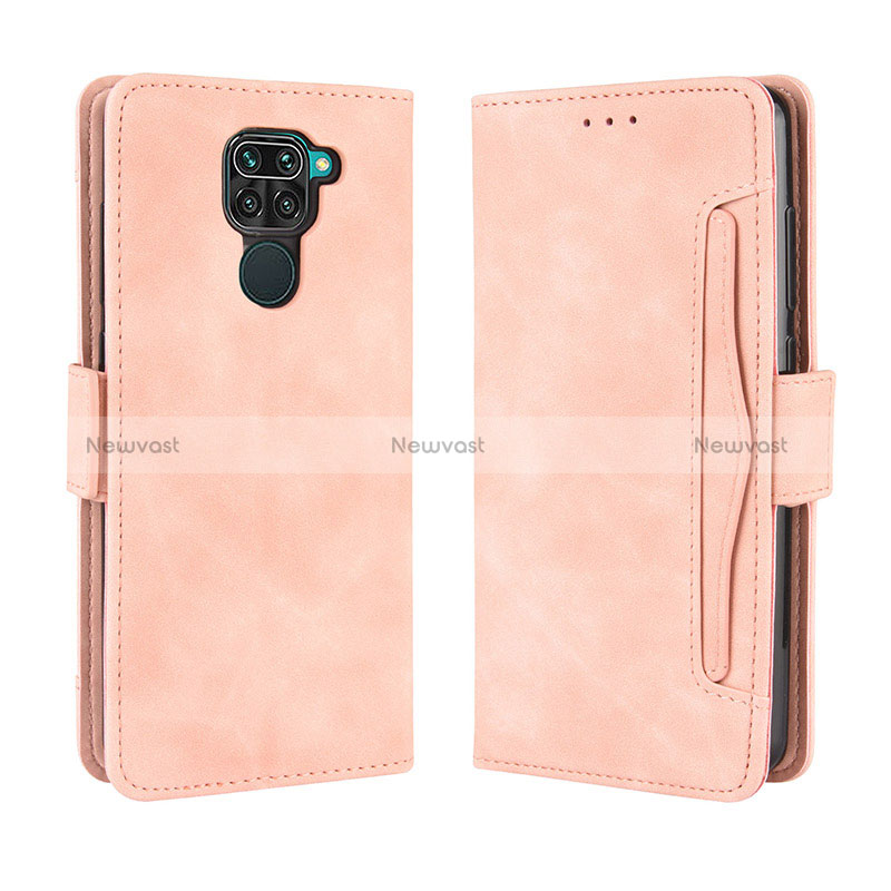 Leather Case Stands Flip Cover Holder BY3 for Xiaomi Redmi 10X 4G Pink
