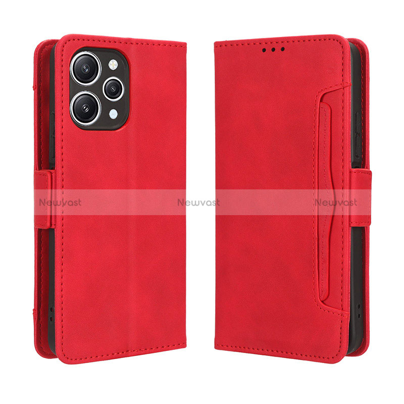 Leather Case Stands Flip Cover Holder BY3 for Xiaomi Redmi 12 4G